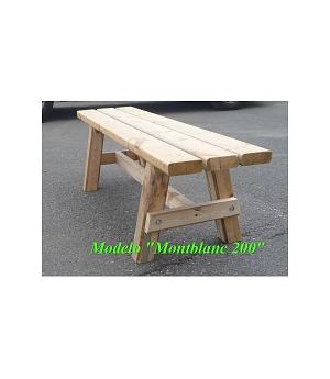 BANQUETA DE MADERA PARA JARDÍN, MODELO MONTBLANC 200, MB200