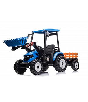 Tractor a batería con remolque Hercules azul 24V, MANDO RC - INDA920-LE-10552