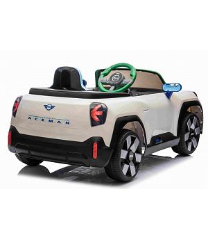 Mini Concept Aceman vehículo blanco, RC, 4 motores, ruedas goma, asiento cuero - INDA893-RA-JE1688
