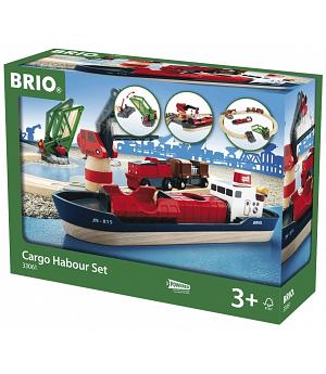 BRIO 33061 - set de tren, puerto de carga.+3 años