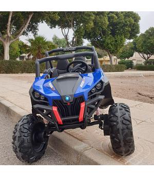 BUGGY 4X4 BATERIA 12v INFANTIL, 2 PLAZAS, 4 MOTORES, AZUL, pantalla mp4 INDA127-XMX-603blue