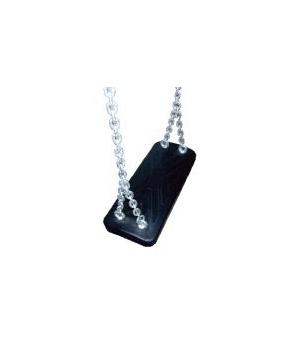 VENTA SILLA CAUCHO NEGRO CON CADENAS PARA COLUMPIO. REF 12810059. HOMOLOGADO NORMA UNE-EN71.8