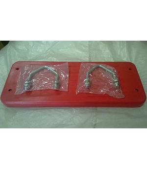 VENTA REPUESTO SILLA BASE ROJA DE CAUCHO CON HERRAJES PARA COLUMPIO. REF 810020-2