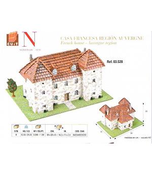 Cuit 3528 Kit maqueta casita rural tipica francesa de la region de Auvergne a escala HO