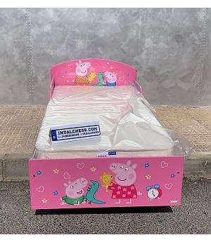 CAMA PEPPA PIG INFANTIL , INCLUYE COLCHÓN Y ALMOHADA - 505PED - 14390