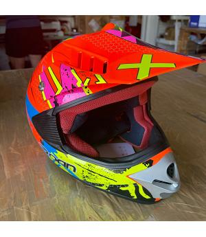 CASCO NARANJA INFANTIL DE MINIMOTO, TALLA 51-52cms (3 A 6 AÑOS) POLO-210_Y52_NA