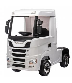 CAMION SCANIA 12V BLANCO, RC, 2 MOTORES DE 12V - INDA1161-KID-SCANIA2M