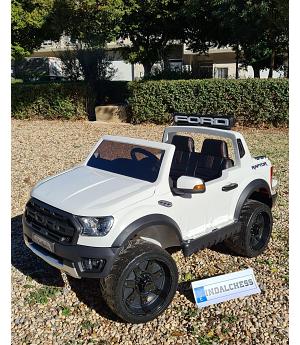 Ford Ranger Raptor 12v, 2 motores, blanco, rc parental, 2 plazas - AC-F150R