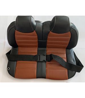 VENTA ASIENTO DE POLIPIEL COCHE ELÉCTRICO INFANTIL MERCEDES SL65 COLOR MARRÓN - INDALPZ00599