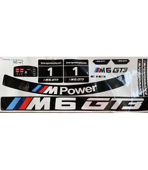 VENTA JUEGO DE PEGATINAS PARA COCHE ELÉCTRICO INFANTIL BMW M6 GT3 DE 12V - INDALPZ00646