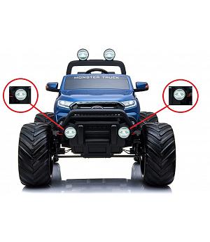 VENTA JUEGO DE FAROS DELANTEROS BAJOS PARA COCHE ELÉCTRICO INFANTIL FORD RANGER MONSTER 12V 4X4 - INDALPZ00885