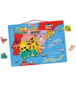 JANOD J05478 - Mapa Magnético de España 50 Piezas