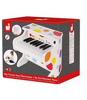 Janod J07618-Mi Primer Piano Electrónico Confetti, Multicolor