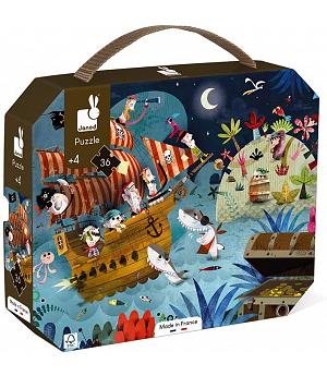 Janod - Puzle de 36 Piezas para Niños, LA ISLA DEL TESORO - J02614-2912