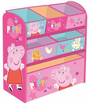 ORGANIZADOR JUGUETERO PEPPA PIG MADERA 6 CONTENEDORES - PP13987