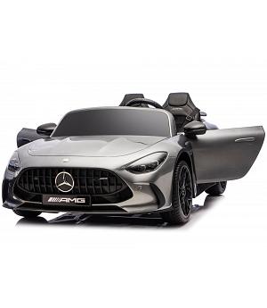 Coche eléctrico infantil Mercedes GT63 AMG 24V, MP4, gris, silencioso, RC - INDA1381-LE-29031
