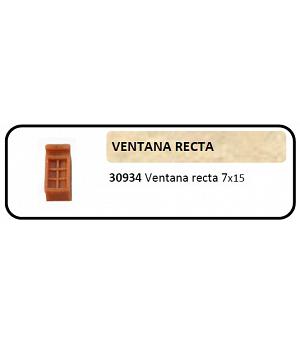 Keranova 30934. Ventana rectangular miniatura de resina. Bolsa 6 unidades