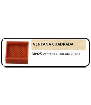 Keranova 30925. Ventana cuadrada en miniatura, de resina. Bolsa 6 unidades