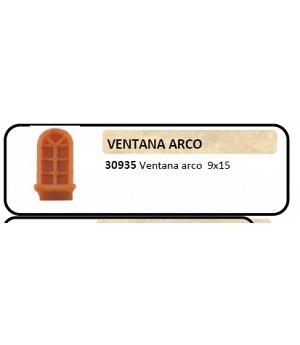Keranova 30935. Ventana arco miniatura de resina para maquetas. Bolsa 6 unidades