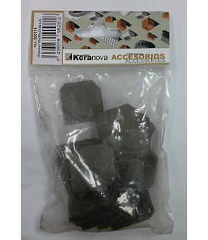 Keranova 350116. Bolsa 25 unidades baldosa de pizarra. 2 ángulos cortados