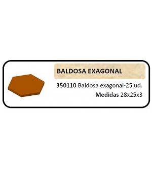 Keranova 350110 - 25 baldosas rojas hexagonales