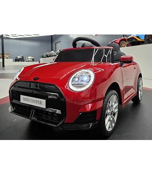 Coche eléctrico MiniCooper 12V, ROJO, asiento polipiel y ruedas de goma, rc - INDA1244-KI4-c4k3518