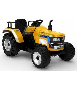 Tractor Eléctrico Infantil Con Mando RC 12v HL2788 2x45W, Color Amarillo - LE5188