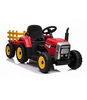 Tractor Eléctrico Infantil Con Remolque XMX611, 12v, Mando RC, Color Rojo - LE5336