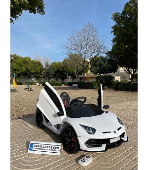 LAMBORGHINI AVENTADOR 12V, BLANCO, RC, 1 PLAZA, niños 1-5 años  - INDA413AC-HL328