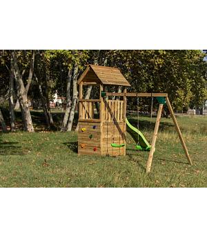 PARQUE INFANTIL MASGAMES CANIGÓ CON CASITA + COLUMPIO DOBLE - MA700205