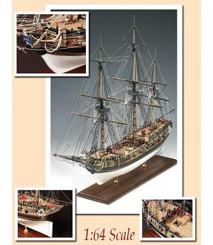 AMATI 130003 MAQUETA BARCO DE MADERA Fly 1:64. KIT DE MADERA