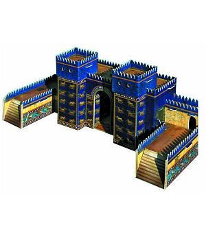 PUZZLE 3D CARTÓN " PUERTA DE ISHTAR". KIT CONSTRUCCIÓN. CLEVER PAPEL 14257