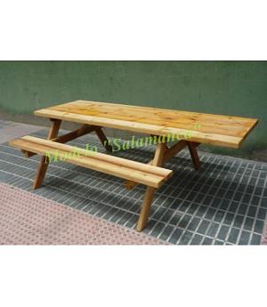 VENTA MESA PICNIC DE MADERA, ADAPTADA PARA SILLA DE RUEDAS. REF MESA SALAMANCA 220