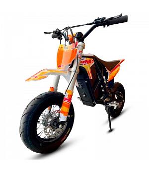 MOTARD ELECTRICA 48V 1600W PARA NIÑOS, RUEDAS 10/10 IMP6382 NARANJA