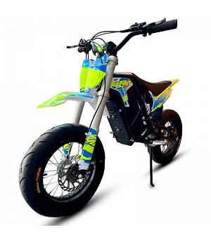 MOTARD ELECTRICA 48V 1600W PARA NIÑOS, RUEDAS 10/10 IMP6383 AMARILLA