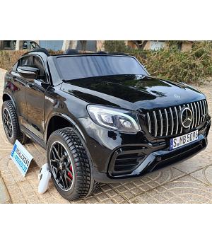 Coche eléctrico infantil Mercedes GLC63, 2 PLAZAS, PANTALLA MP4, 4 motores DE 12V, pintado negro - INDA101-XMX-608zw