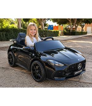 Mercedes GT63 AMG 24V, Coche eléctrico infantil , MP4, negro, silencioso, RC - INDA1381-LE-29031