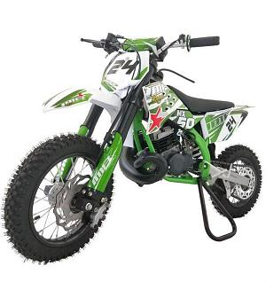 Mini moto cross para niños de gasolina 50cc PPCIMRMX-50-Verde