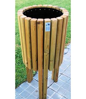 PAPELERA DE MADERA PARA JARDINES O FINCAS RURALES. REF ASL_540