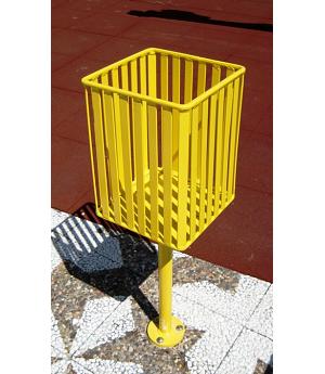PAPELERA DE HIERRO, GIRO PARA VACIADO. ASL_515