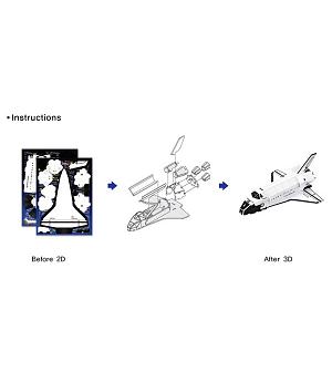 Scholas 12SP07-0155. Puzzle 3d Cohete espacial