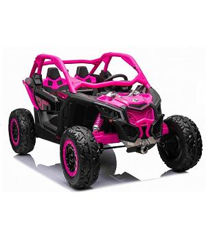 BUGGY 24V CAN-AM Maverick, rosa, 4 MOTORES DE 200W, cuero, Mp4, RC, 2 PLAZAS -  INDA1-LI-CA001-rosa
