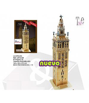 Scholas 008. Puzzle 3d La Giralda de Sevilla. 53 piezas