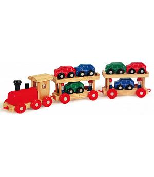 Jugueteria , tren con dos vagones de mercancias para coches, Berlin 127006