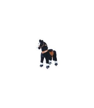 PONYCYCLE CABALLO NEGRO CUATRALBO Y CARETO CON RUEDAS PARA NIÑOS EDAD ENTRE 3 A 6 AÑOS - U326