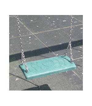 SILLA VERDE CAUCHO EXTRA ANCHA CON CADENAS ACERO INOXIDABLE PARA COLUMPIO. 182522