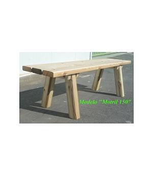 BANQUETA DE MADERA TRATADA, PARA JARDÍN, MODELO MOTRIL REF MO 150