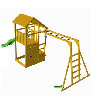 PARQUE INFANTIL DE MADERA TEIDE CON TOBOGÁN. MA700102