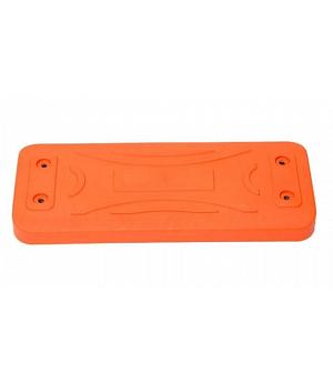 Asiento plano de caucho para columpios de uso público homologado, naranja.  12810345S