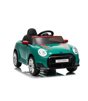 Coche eléctrico BMW MiniCooper 12V, verde, asiento y ruedas de plástico, rc - INDA1234-BN-MINIVERD